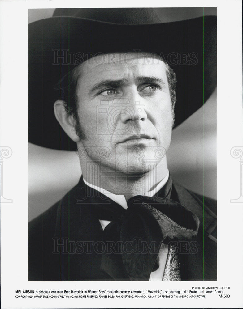 1994 Press Photo Mel Gibson Actor Maverick - Historic Images