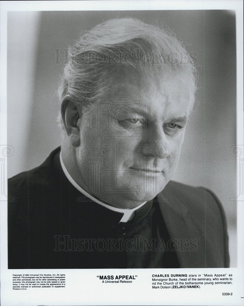 1984 Press Photo Charles Durning Actor Mass Appeal - Historic Images