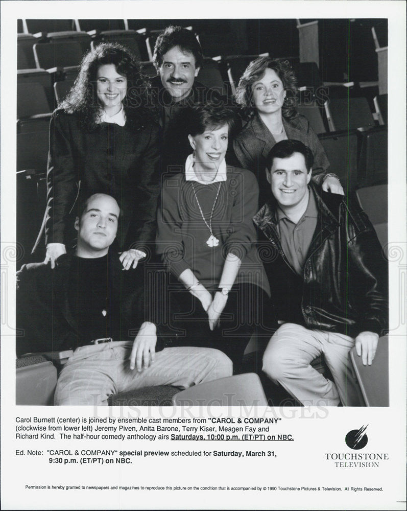 1990 Press Photo Carol Burnett And Cast Of NBC Comedy Series Carol &amp; Company - Historic Images