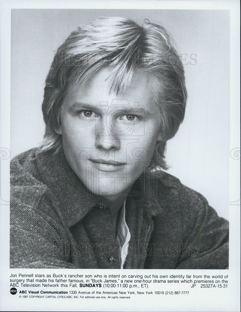 1987 Press Photo Jon Pennell Actor Buck James - Historic Images