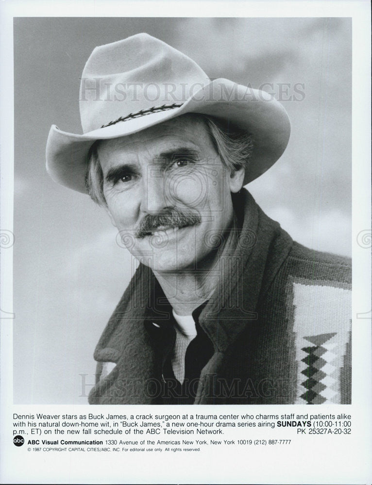 Dennis Weaver Actor Star Buck James Drama Television Series 1987