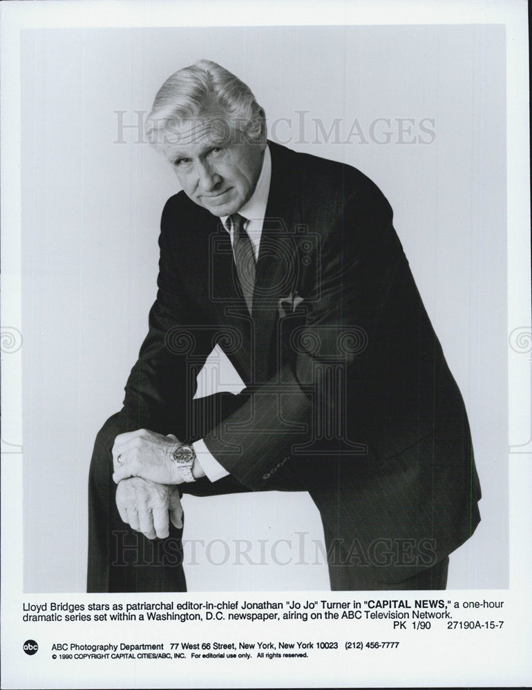 1990 Press Photo Lloyd Bridges Actor Capital News - Historic Images