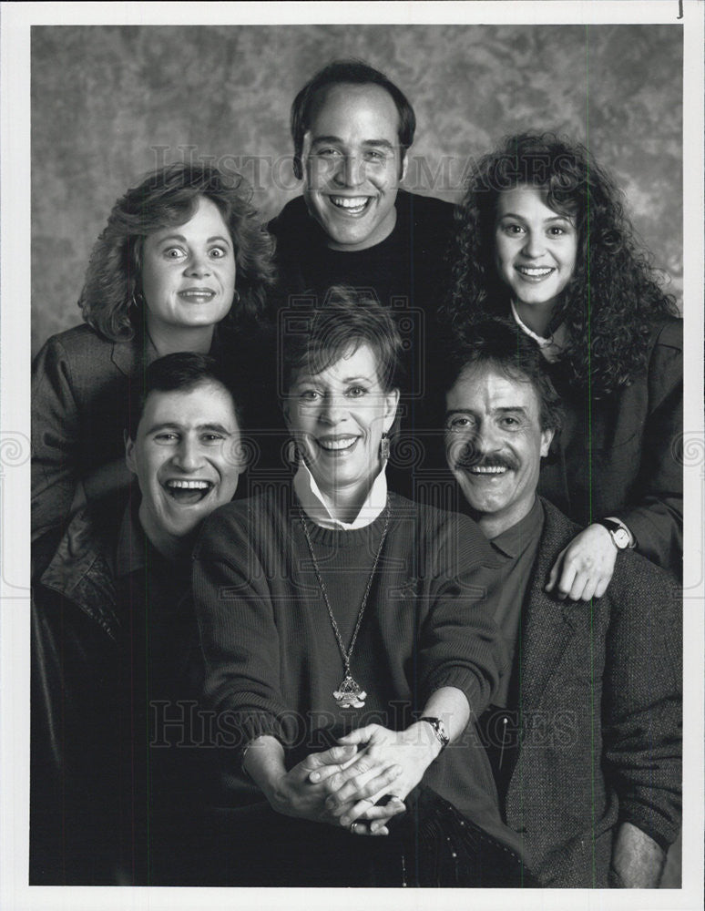 1990 Press Photo Carol Burnett Richard Kind Meagen Fay jeremy Piven Anita Barone - Historic Images