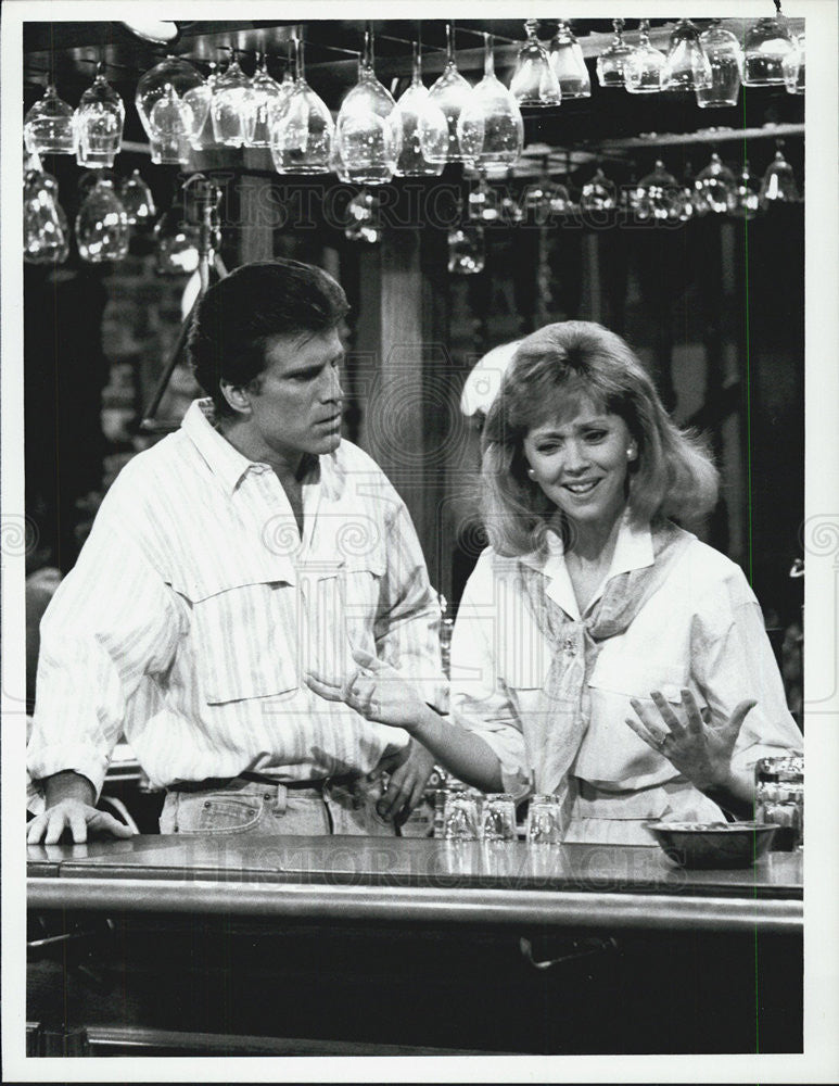 1987 Press Photo Ted Danson, Shelley Long, Cheers - Historic Images