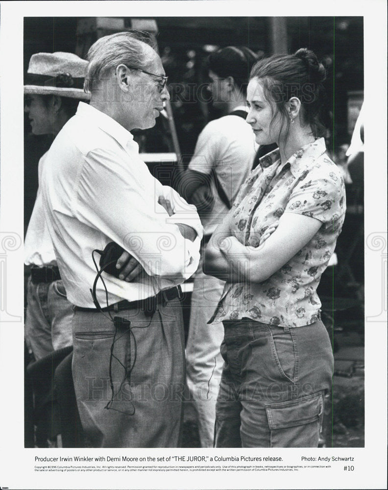 1996 Press Photo Irwin Winkler Producer Demi Moore Actress The Juror - Historic Images