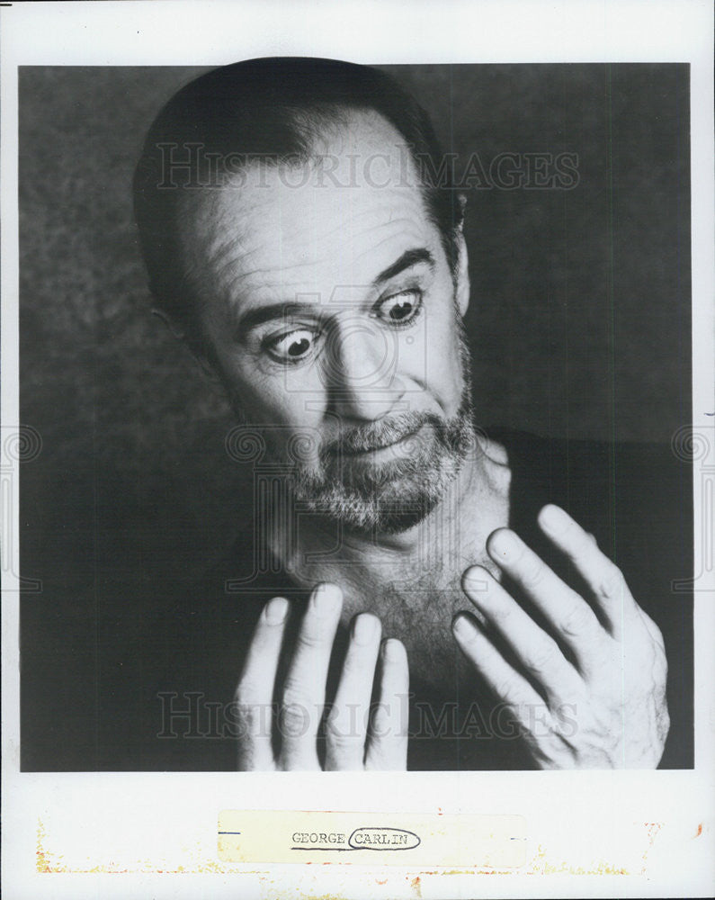 Press Photo George Carlin Actor Stand-Up Comedian Satirist Social Critic Author - Historic Images