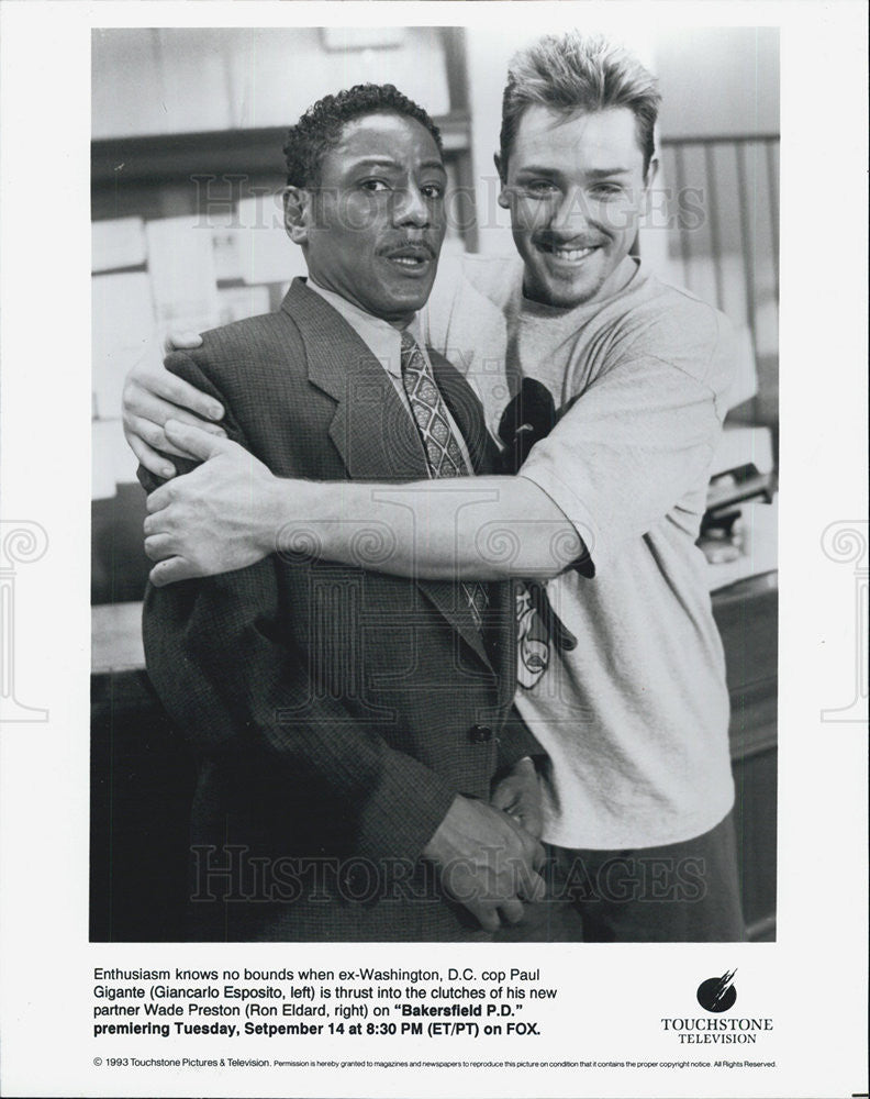 1993 Press Photo Giancarlo Esposito/Ron Eldard/Actor/Bakersfield PD - Historic Images