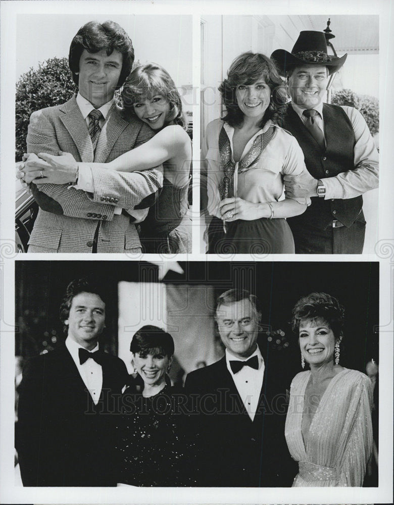 1988 Press Photo Patrick Duffy Victoria Principal Linda Gray Larry Hagman Actors - Historic Images