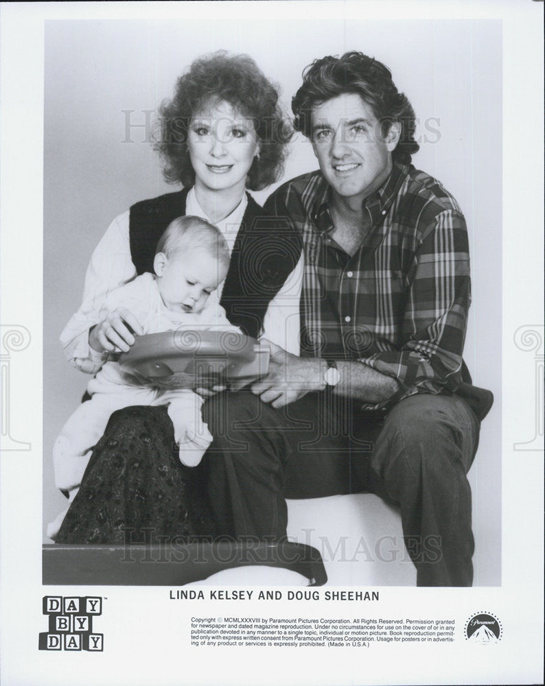 1988 Press Photo Linda Kelsey Actress Doug Sheehan Actor Day By Day Comedy - Historic Images