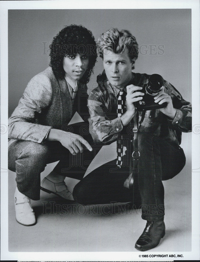 1985 Press Photo Stoney Jackson Nicholas Campbell THE INSIDERS - Historic Images