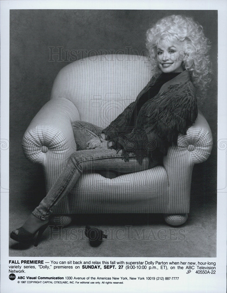 1987 Press Photo Dolly Parton Actress Dolly - Historic Images