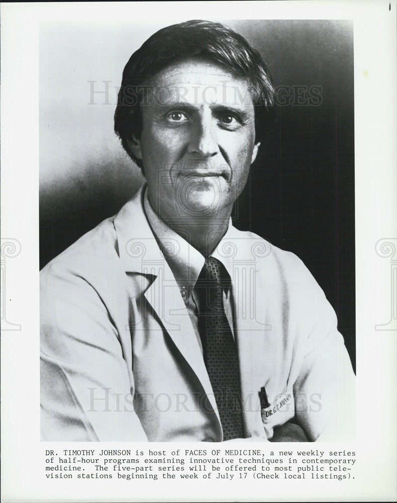 Press Photo Dr Timothy Johnson FACES OF MEDICINE - Historic Images