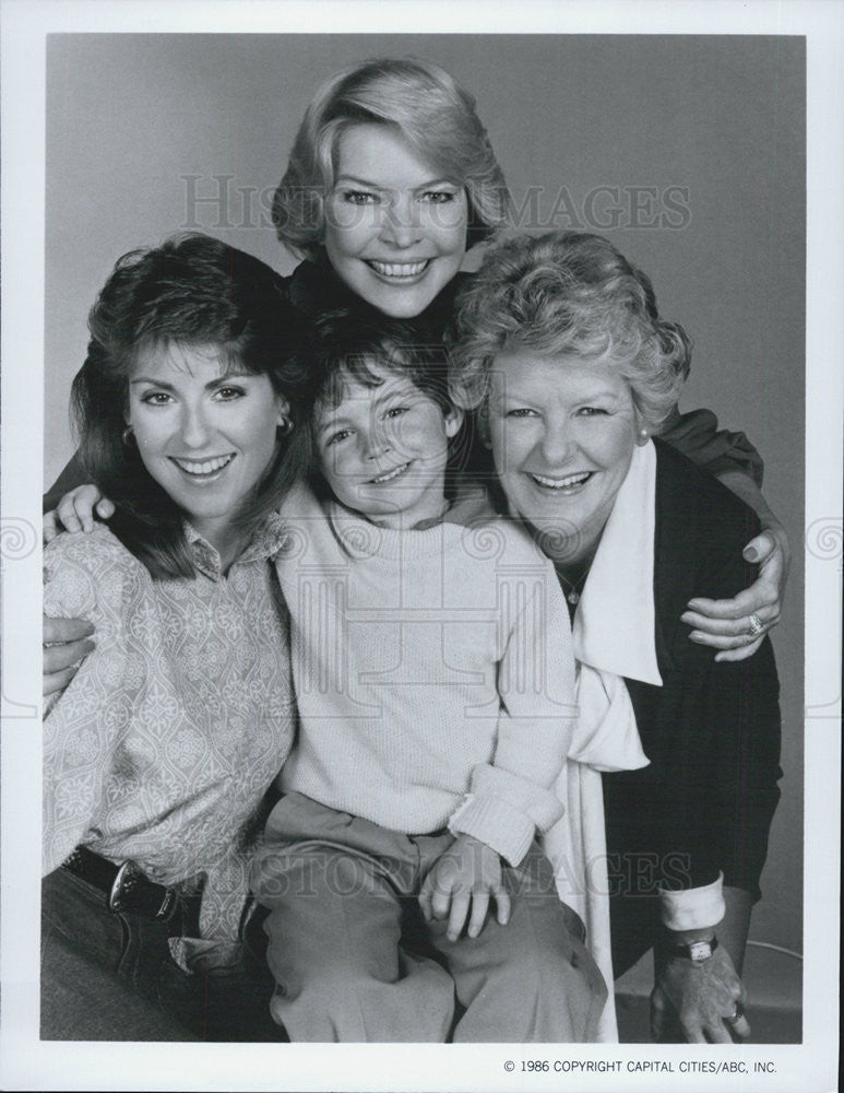 1986 Press Photo Ellen Burstyn, Elaine Stritch, Megan Mullally & Jesse Tendler - Historic Images