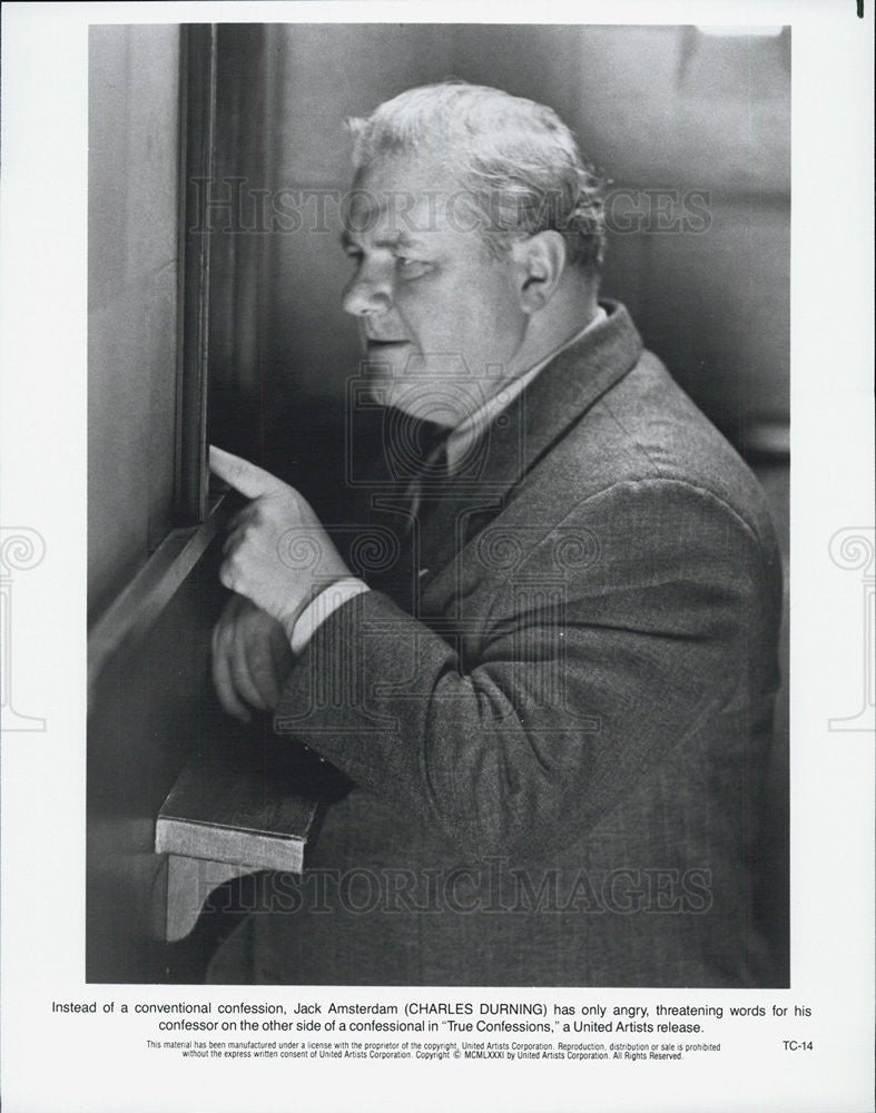 1981 Press Photo Actor Charles Durning - Historic Images