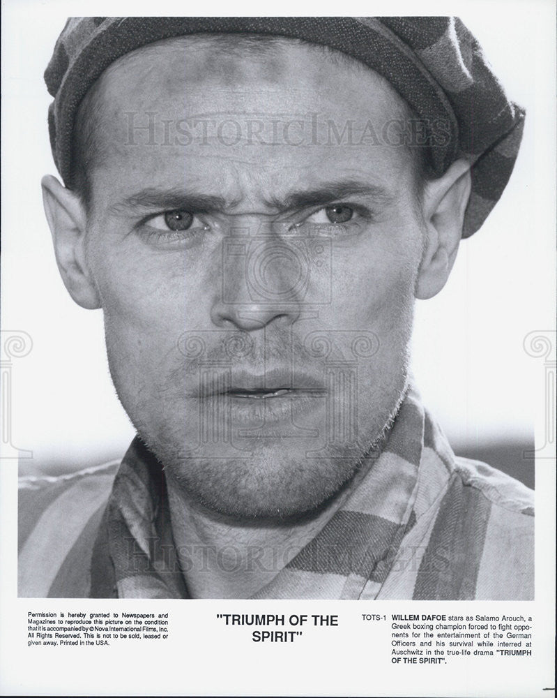 Press Photo Actor Willem Dafoe Stars In Movie Triumph Of The Spirit - Historic Images