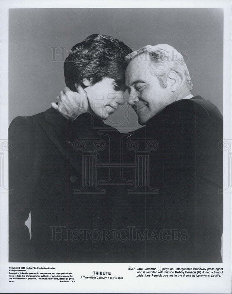 1980 Press Photo Jack Lemmon/Robby Benson/Actor/Director/Musician/Singer - Historic Images