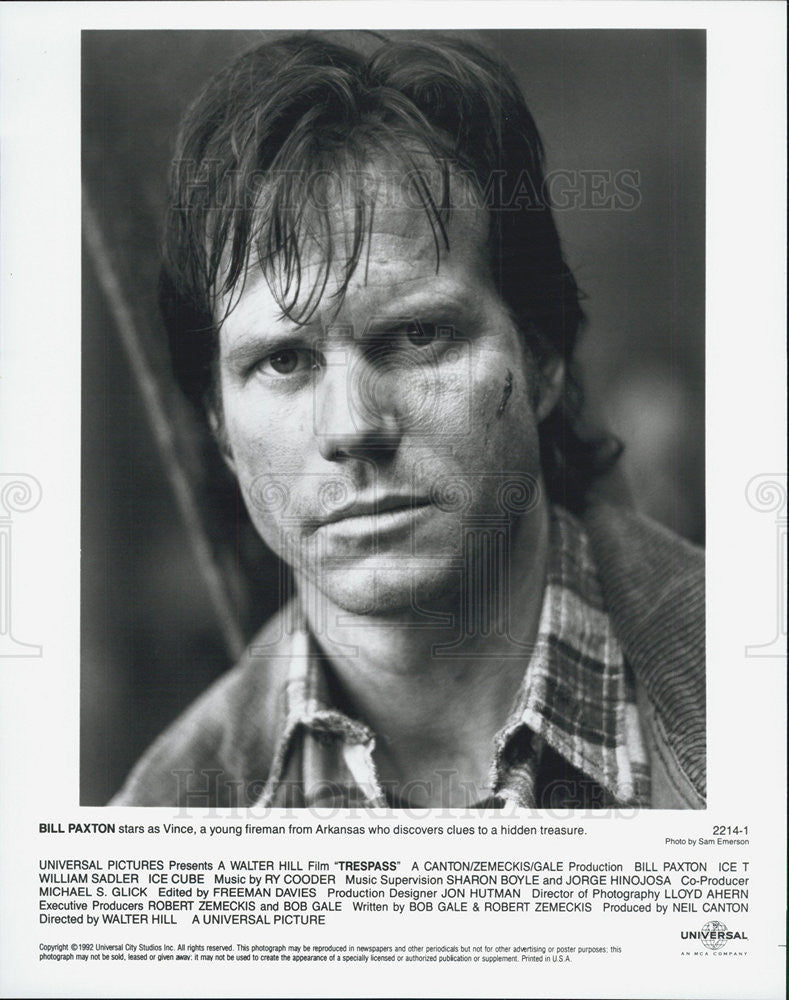 1992 Press Photo Bill Paxton Actor Trespass - Historic Images