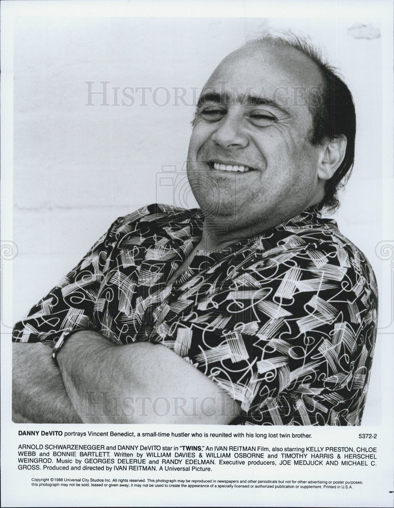 1988 Press Photo Danny DeVito TWINS - Historic Images