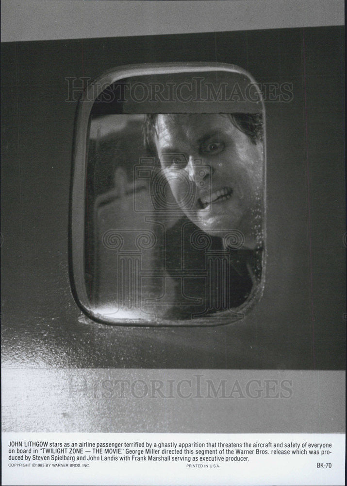 1983 Press Photo John Lithgow Actor Twilight Zone Movie - Historic Images