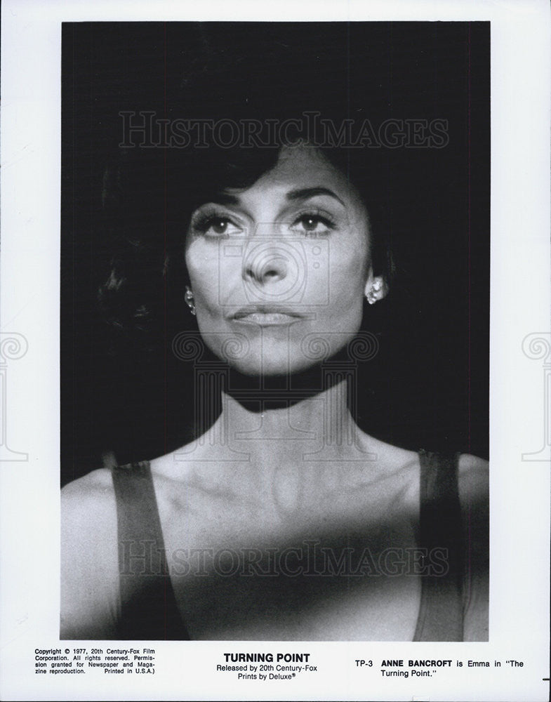 1977 Press Photo Anne Bancroft Actress The Turning Point - Historic Images