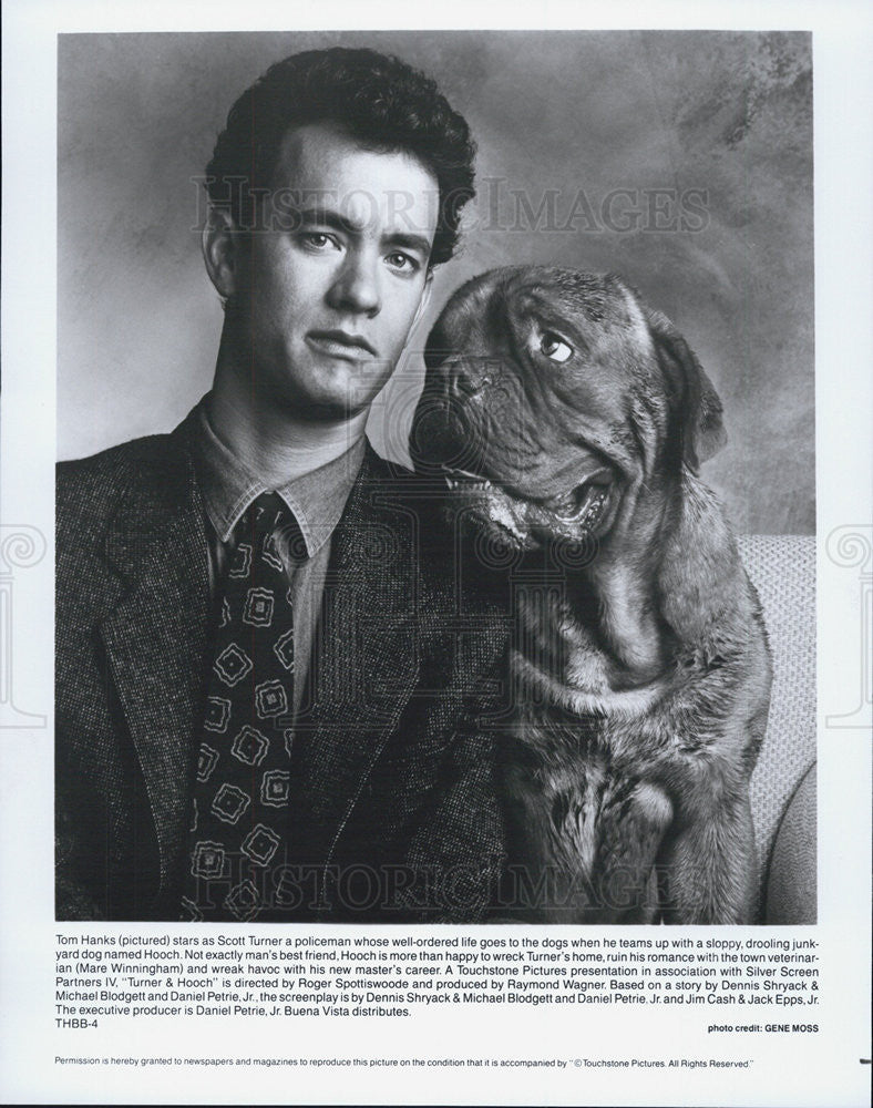 Press Photo Tom Hanks Actor Turner &amp; Hooch - Historic Images