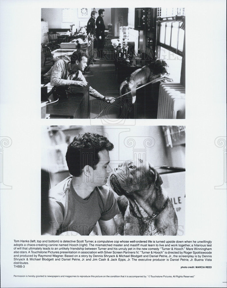 1989 Press Photo Tom Hanks in &quot;Turner And Hooch&quot; - Historic Images