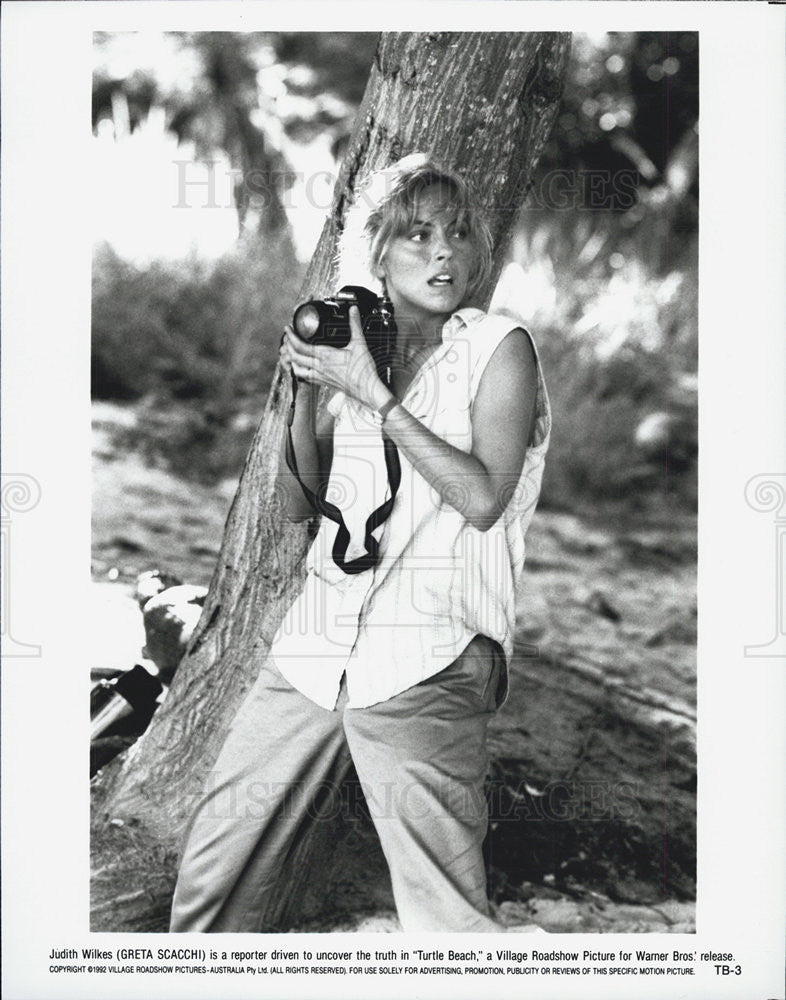 1992 Press Photo Greta Scacchi Actress Turtle Beach - Historic Images