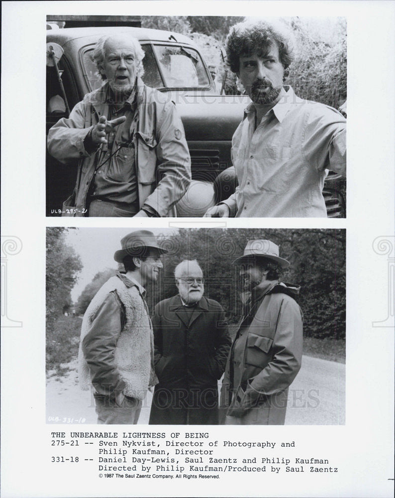 1987 Press Photo Sven Nykvist Director of Photography Philip Kaufman Director - Historic Images