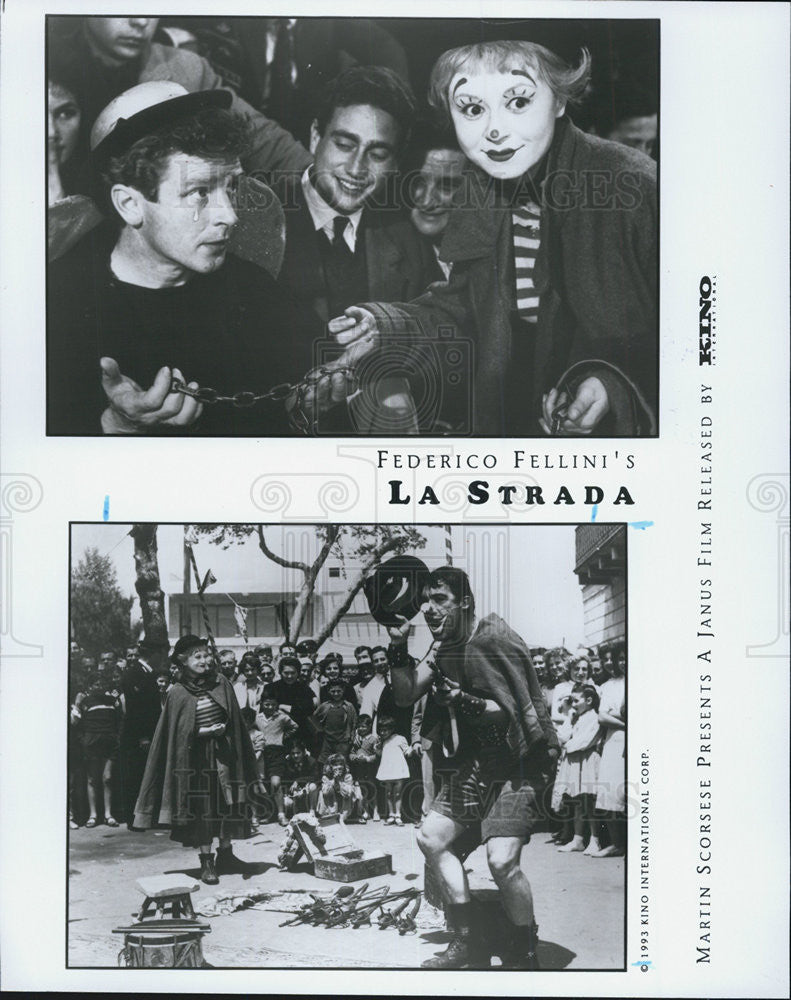 1954 Press Photo &quot;La Strada&quot; Giuletta masina,Anthony Quinn,Richard Basehart, - Historic Images