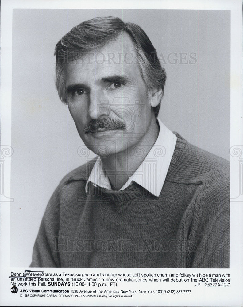 1989 Press Photo Dennis Weaver in &quot;Buck James&quot; - Historic Images