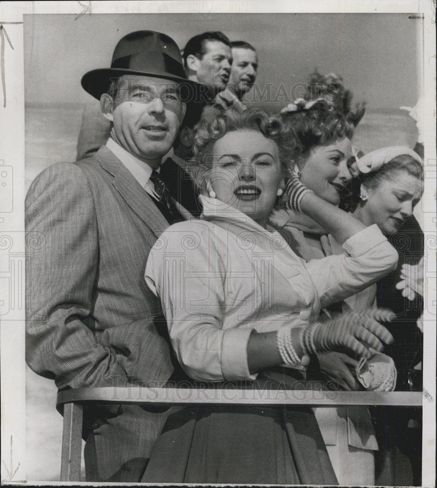 Actor Fred MacMurray on ramp of plane 1954 vintage promo photo print ...
