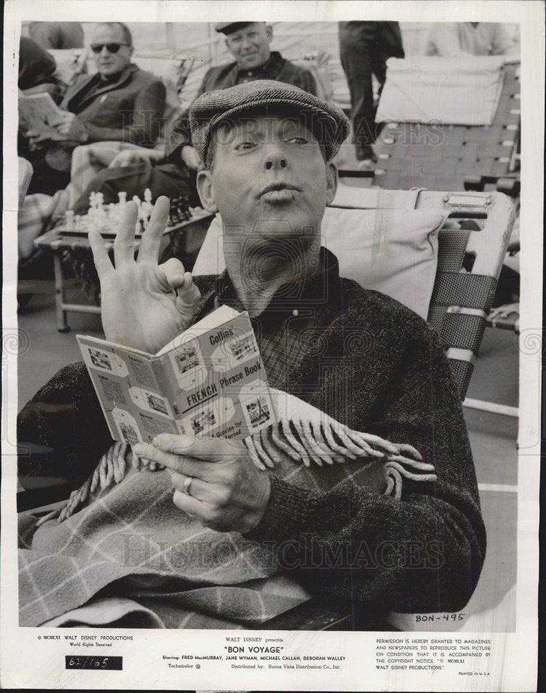 1962 Press Photo Red MacMurray Actor Bon Voyage - Historic Images