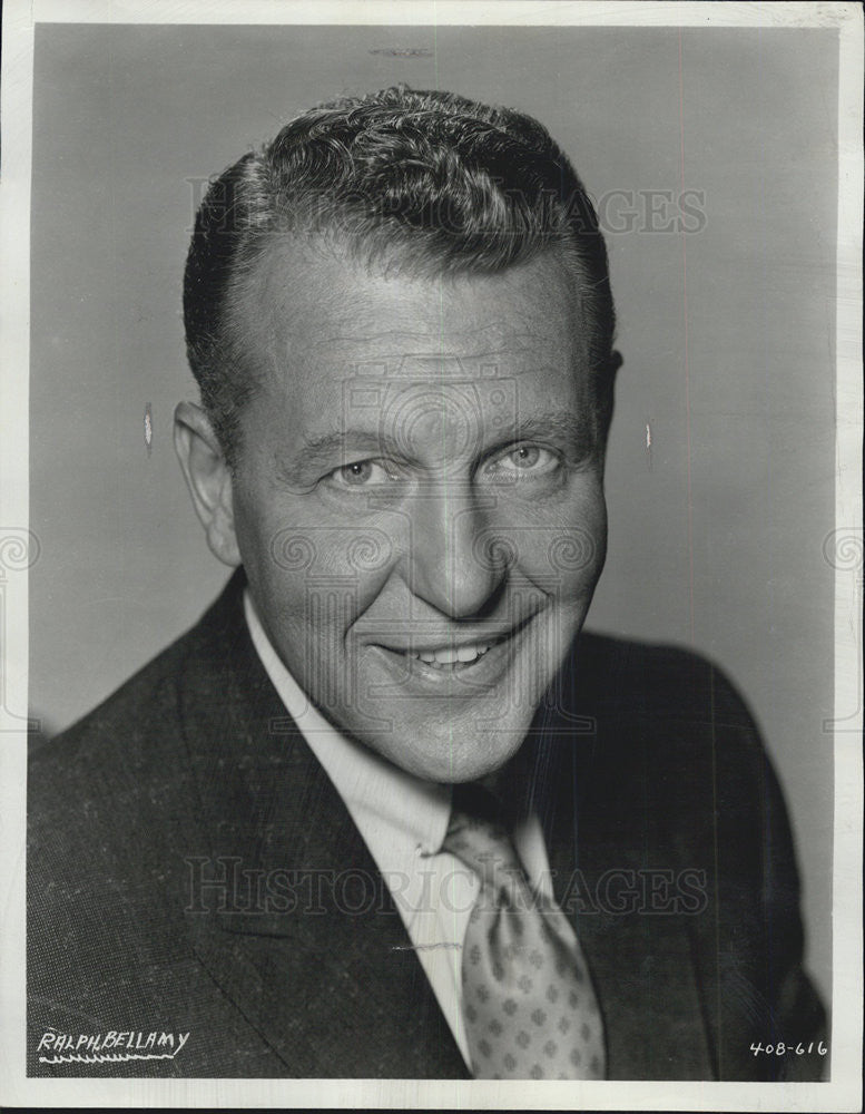 1956 Press Photo Ralph Bellamy Actor - Historic Images