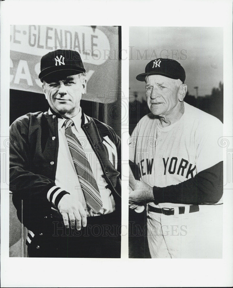 Press Photo Charles Durning Casey Stengal Manager New York Yankees Mets - Historic Images