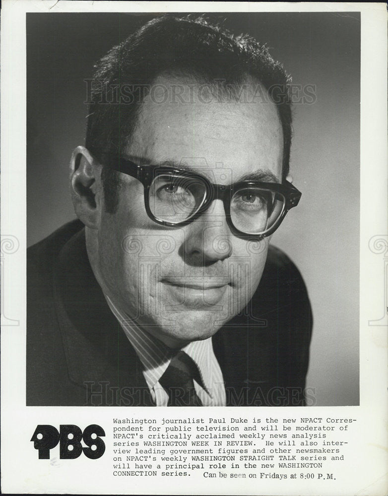 Press Photo Paul Duke TV Host - Historic Images