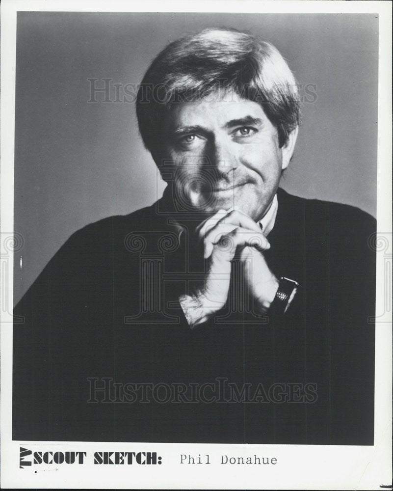 Press Photo Phil Donahue TV Host - Historic Images