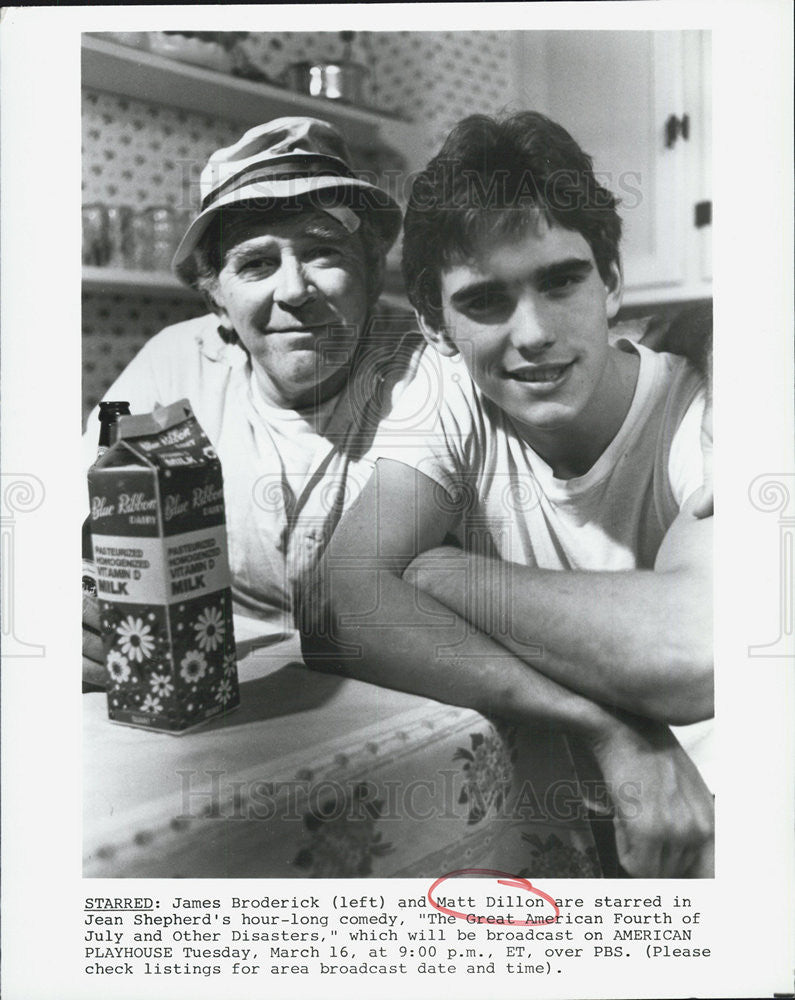 Press Photo Actors James Broderick and Matt Dillon. - Historic Images