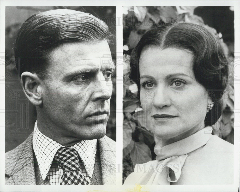 Press Photo Edward Fox Cynthia Harris Actors Edward Mrs. Simpson - Historic Images