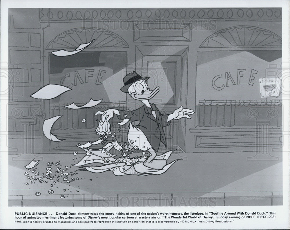 Press Photo Donald Duck Animation Walt Disney - Historic Images