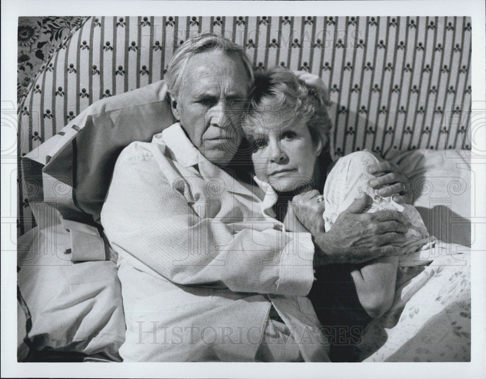 1983 Press Photo Jason Robards Gerogann Johnson Actors Day After - Historic Images