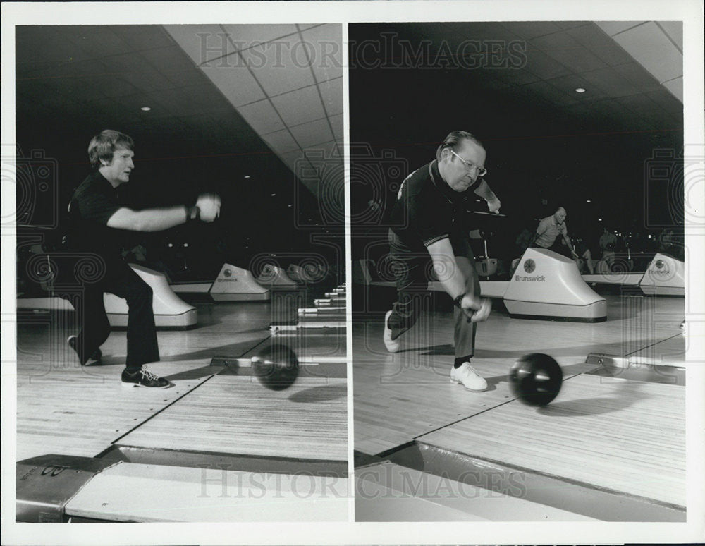 1973 Press Photo &quot;Professional Bowlers Tour&quot; with Don Johnson &amp; Don McCune - Historic Images