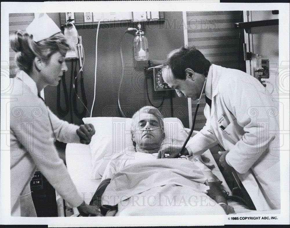 1985 Press Photo John Forsythe Actor Dynasty - Historic Images