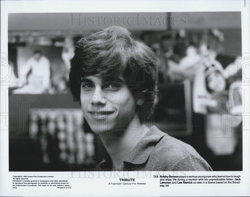 1980 Press Photo Robby Benson Actor Tribute - Historic Images