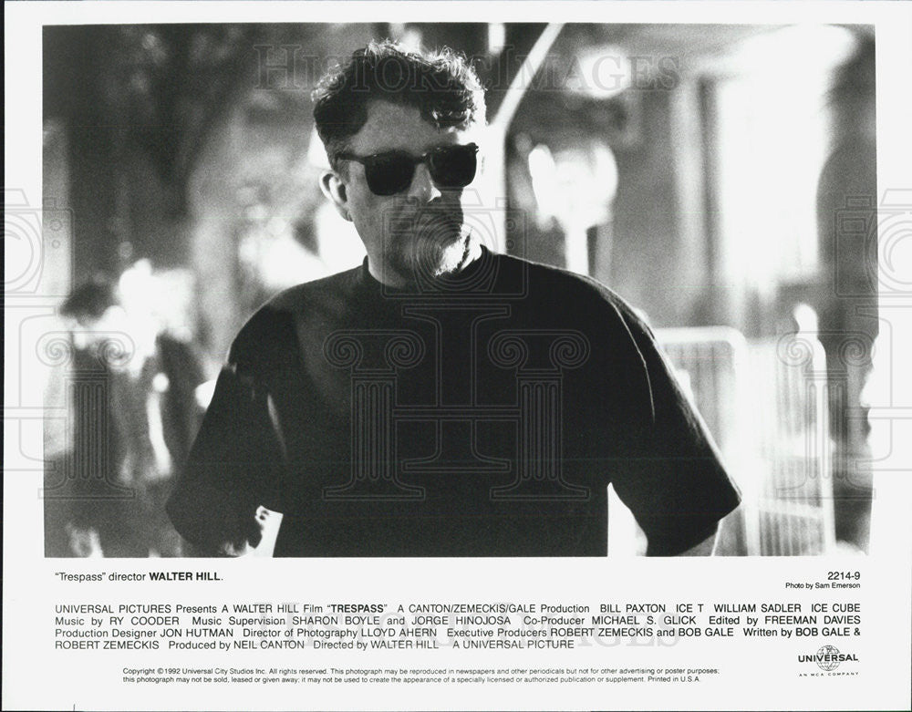 1992 Press Photo Walter Hill Director Trespass - Historic Images