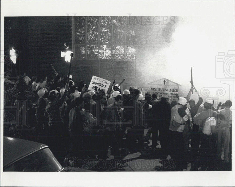 Press Photo Red neck riots in America - Historic Images