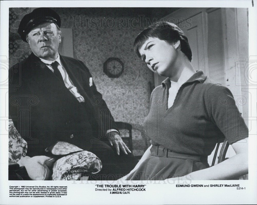 1983 Press Photo Edmund Gwenn Shirley MacLaine THE TROUBLE WITH HARRY - Historic Images