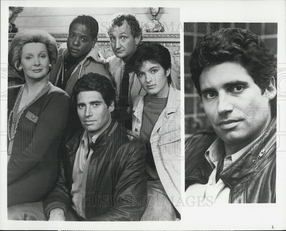 1986 Press Photo Michael Nouri Mariska Hargitay Blair Underwood On Show Downtown - Historic Images