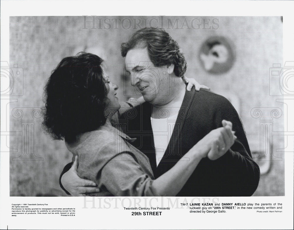 1991 Press Photo Lainie Kazan, Danny Aiello, 29th Street - Historic Images