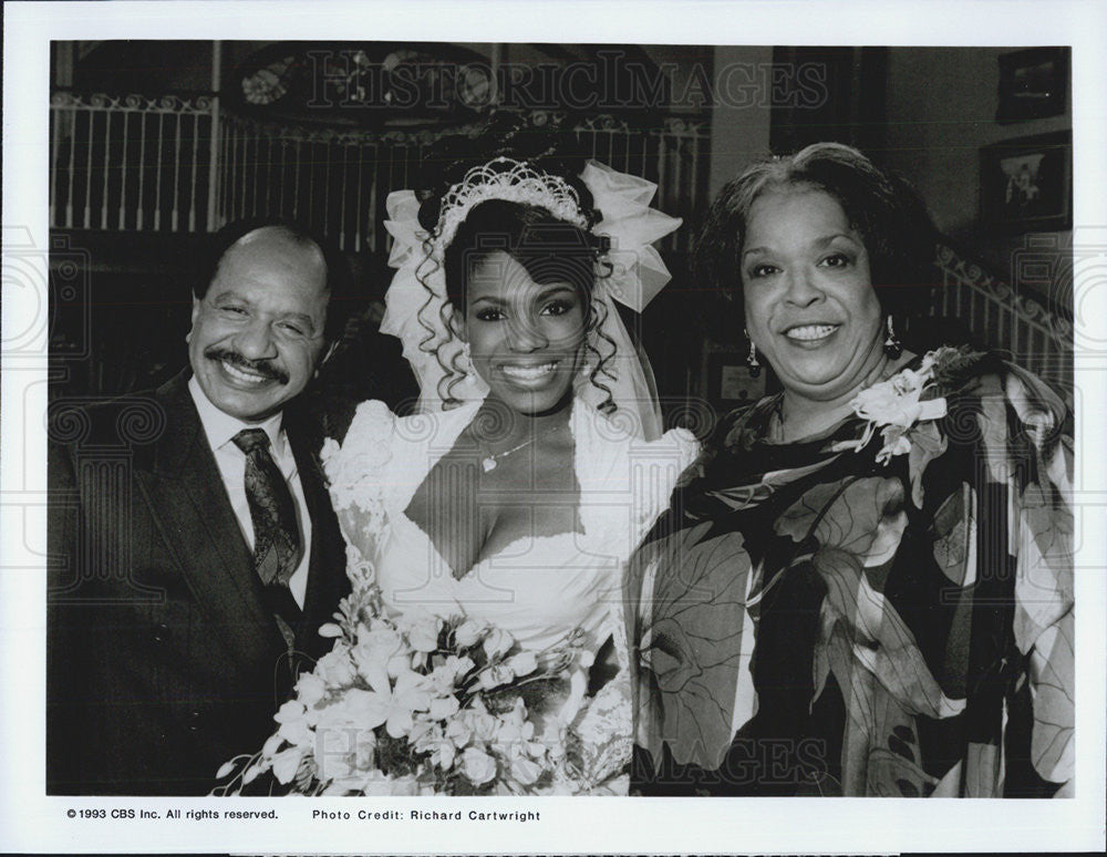 1993 Press Photo Sherman Helmsley, Della Reese, and Sheryl Lee Ralph - Historic Images