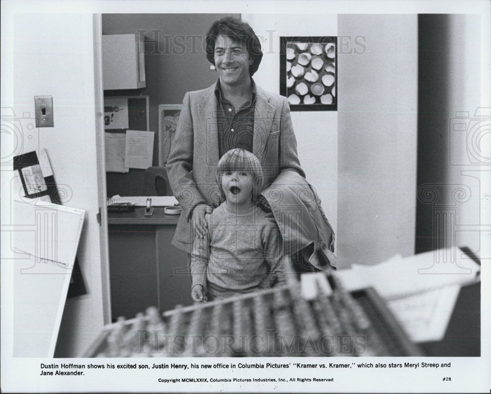 1980 Press Photo Dustin Hoffman & Justin Henry in "Kramer vs Kramer" - Historic Images